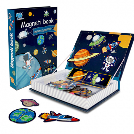 Puzzle clasic - Carte cu 38 de piese magnetice, Spatiul Cosmic