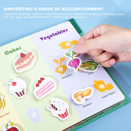 Carte cu activitati educative, Quiet Book Aprozarul de legume si fructe [4]