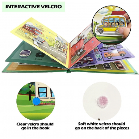 Carte cu activitati educative, Quiet Book Vehicule in Trafic [6]