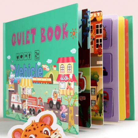 Carte cu activitati educative, Quiet Book Vehicule in Trafic [5]