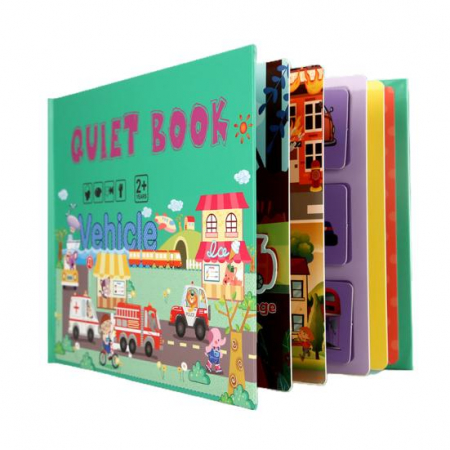 Jucarii educative si interactive - Carte cu activitati educative, Quiet Book Vehicule in Trafic