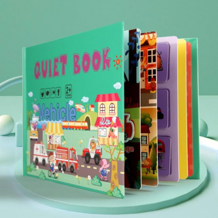 Jucarii educative si interactive - Carte cu activitati educative, Quiet Book Vehicule in Trafic