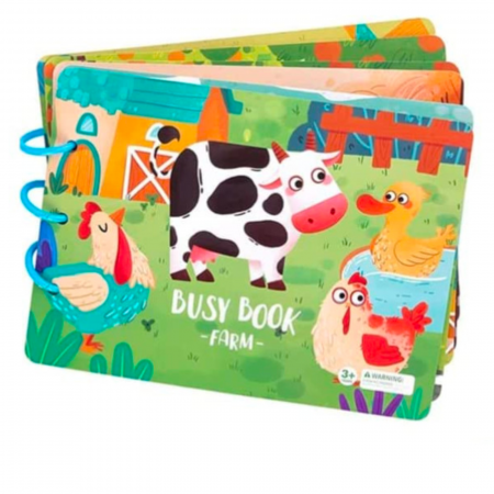 Jucarii educative si interactive - Carte educativa multifunctionala Busy Book Farm 2-6 ani