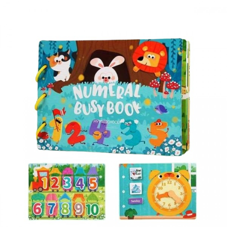 Jucarii educative si interactive - Carte educativa multifunctionala Numeral Busy Book 2-6 ani