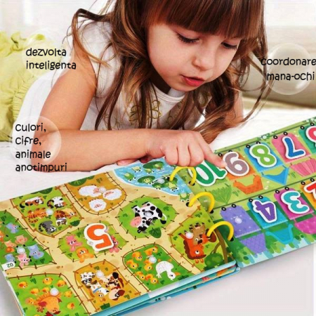 Carte educativa multifunctionala Numeral Busy Book 2-6 ani [2]