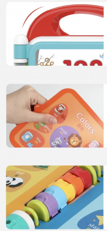 Carte interactiva si educativa cu 108 activitati, pentru bebelusi, rosu [4]