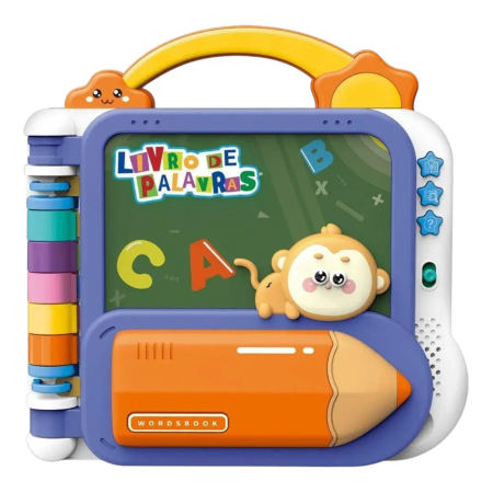 Jocuri si Jucarii - Carte Interactiva "Words Book" - Educatie Timpurie, Lumini, Muzica si Oglinda