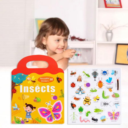 Carte magnetica cu 30 stickere reutilizabile, Insectele benefice si daunatoare [2]