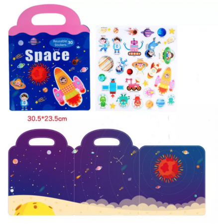 Carte magnetica cu 30 stickere reutilizabile, Spatiul cosmic si astronautii NASA [3]