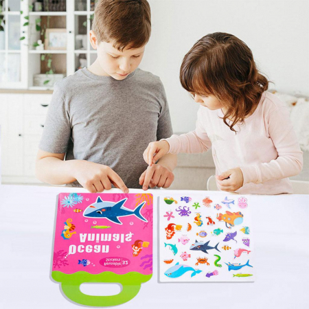Carte magnetica cu 32 stickere reutilizabile, Animalele marine [4]
