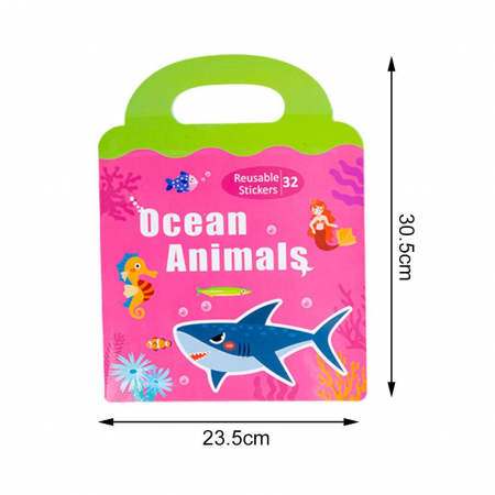 Carte magnetica cu 32 stickere reutilizabile, Animalele marine [3]