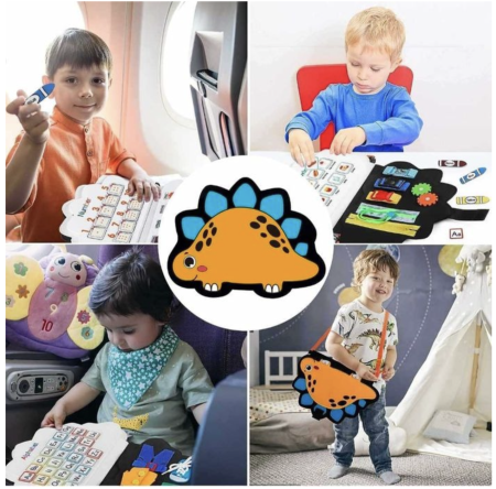 Carte Senzoriala Cu Activitati Din Fetru – Dinozaur [5]