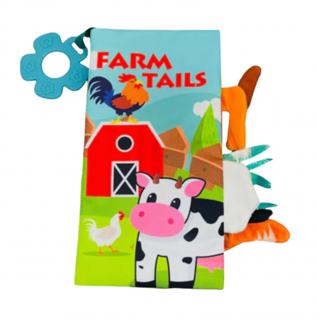Jocuri si Jucarii - Carte textila senzoriala bebe, Animalele de la Ferma