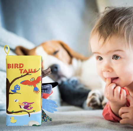 Carte textila senzoriala bebe, Pasari [6]
