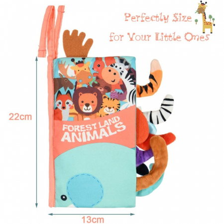 Carte textila senzoriala pentru bebelusi, Animalele Salbatice [7]