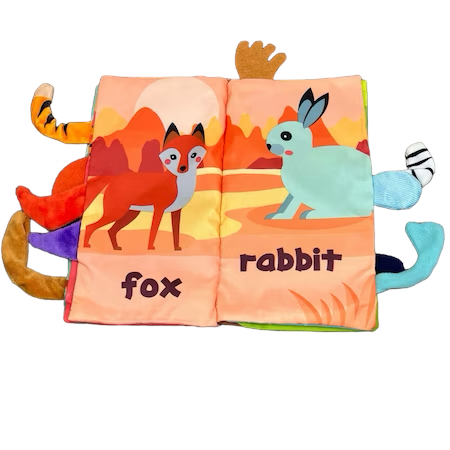 Carte textila senzoriala pentru bebelusi, Animalele Salbatice [2]