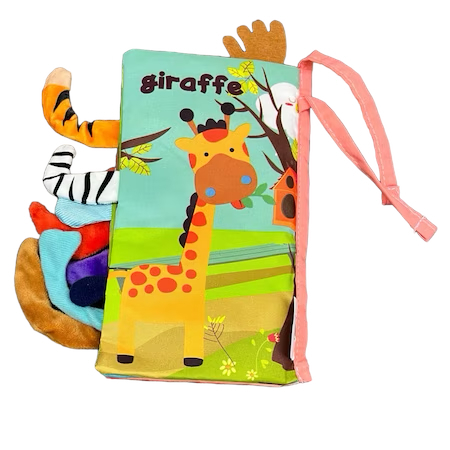 Carte textila senzoriala pentru bebelusi, Animalele Salbatice [5]