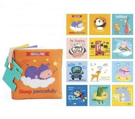 Set 6 carti senzoriale bebe, cu jucarii de dentitie [6]