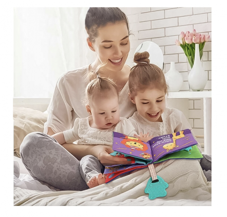 Set 6 carti senzoriale bebe, cu jucarii de dentitie [11]