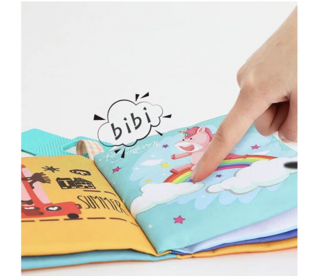 Set 6 carti senzoriale bebe, cu jucarii de dentitie [8]