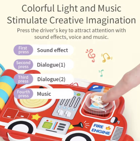 Carticica interactiva Masina de SOS – cu lumini, sunete si pagini colorate [4]