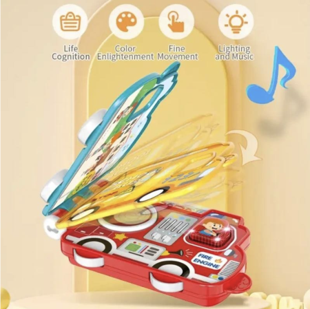 Carticica interactiva Masina de SOS – cu lumini, sunete si pagini colorate [1]