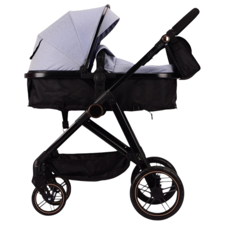 Carucioare 2 in 1 - Carucior 2 in 1 F5 Albastru, Reversibil cu Cadru din Aluminiu si Accesorii