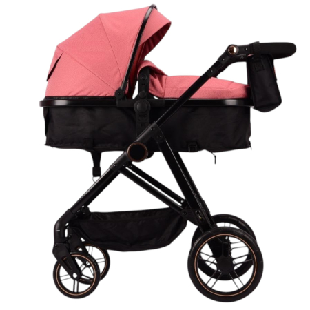 Carucioare 2 in 1 - Carucior 2 in 1 F5 Rosu, Reversibil cu Cadru din Aluminiu si Accesorii