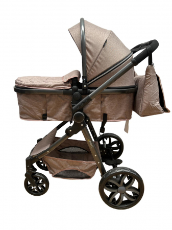 Carucior 2 in 1 pliabil, transformabil landou-sport, T8 Crem [5]