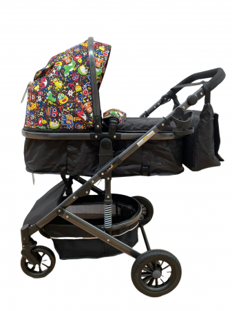 Carucioare 2 in 1 - Carucior 2 in 1, reversibil, cu suspensii, T7 Multicolor