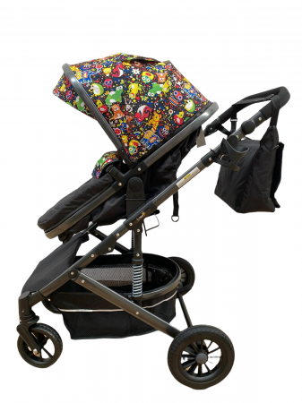 Carucior 2 in 1, reversibil, cu suspensii, T7 Multicolor [3]