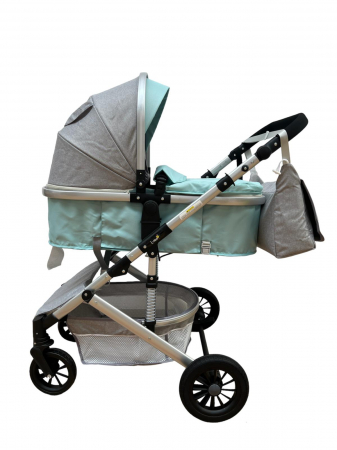 Carucioare 2 in 1 - Carucior 2 in 1, reversibil, cu suspensii, T7 Verde deschis