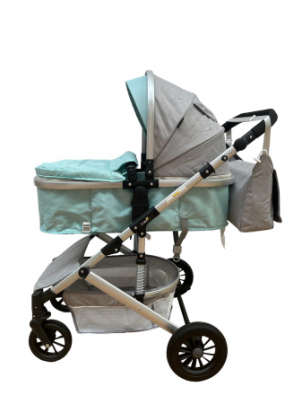 Carucior 2 in 1, reversibil, cu suspensii, T7 Verde deschis [2]