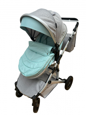 Carucior 2 in 1, reversibil, cu suspensii, T7 Verde deschis [5]
