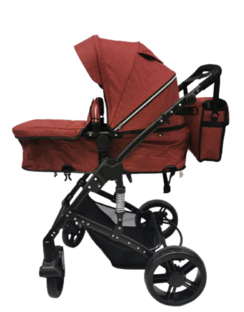 Carucior 2 in 1, reversibil, pliabil, suspensii duble, Teknum 6618, rosu [6]