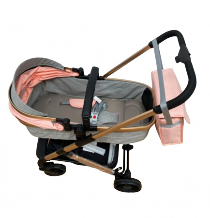 Carucior 2 in 1 transformabil landou-sport, 608 Roz - Gri [9]