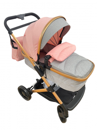 Carucior 2 in 1 transformabil landou-sport, 608 Roz - Gri [3]
