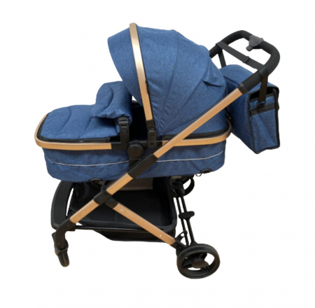 Carucioare copii - Carucior 2 in 1 transformabil landou-sport, 608 Albastru