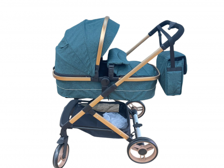 Carucioare copii - Carucior 2 in 1 transformabil landou-sport, 608 Verde