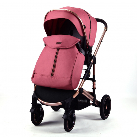 Carucioare copii - Carucior 2 in 1 transformabil, reversibil, pliabil, F3 Luxury Red