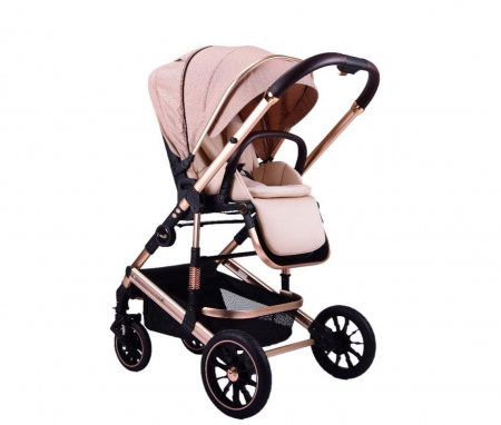 Carucior 2 in 1 transformabil, reversibil, pliabil, F3 Luxury Cream [5]