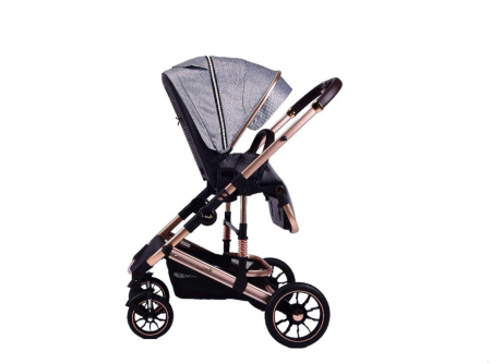 Carucior 2 in 1 transformabil, reversibil, pliabil, F3 Luxury Grey [8]