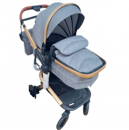 Carucior 2 in 1cu maner reversibil, transformabil landou-sport, 518 Gri [2]