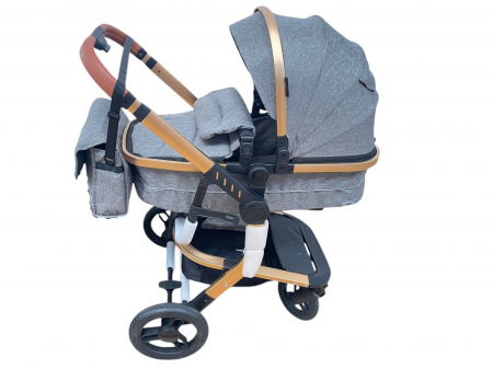 Carucior 2 in 1cu maner reversibil, transformabil landou-sport, 518 Gri [3]