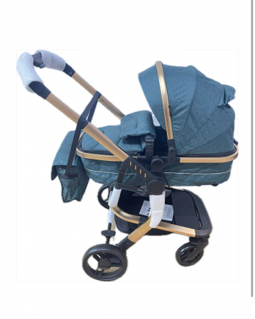 Carucior 2 in 1cu maner reversibil, transformabil landou-sport, 518 Verde [5]