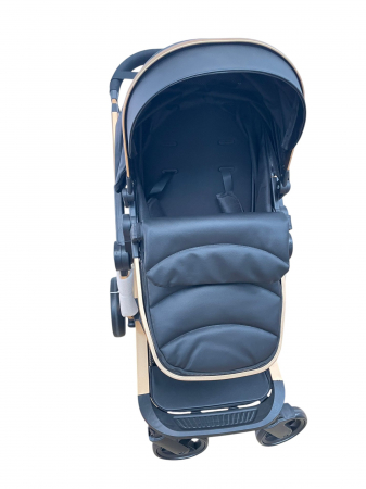 Carucior 2 in 1cu maner reversibil, transformabil landou-sport, 518 Negru [3]