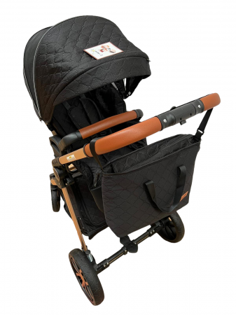 Carucior 3 in 1, 3 piese landou, sport si scoica, T6 - negru [14]