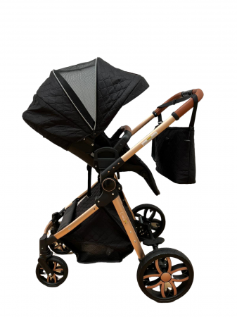 Carucior 3 in 1, 3 piese landou, sport si scoica, T6 - negru [10]