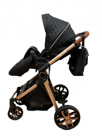 Carucior 3 in 1, 3 piese landou, sport si scoica, T6 - negru [17]