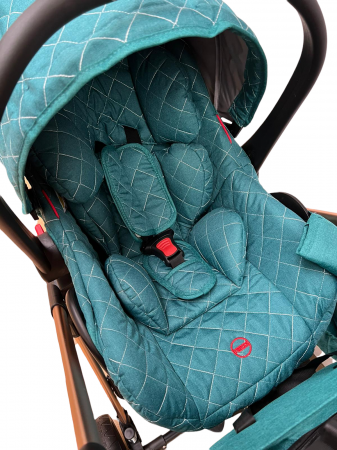 Carucior 3 in 1, 3 piese landou, sport si scoica, T6 - verde [12]